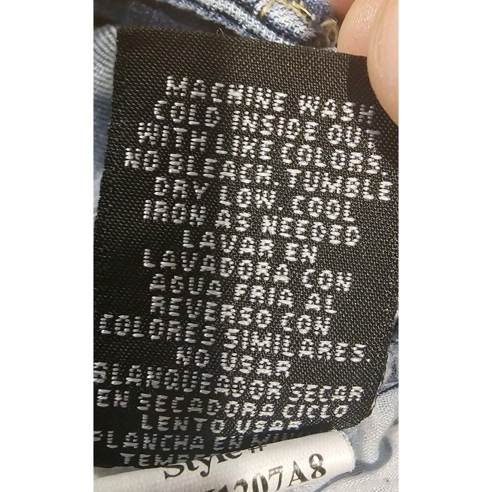 1822 Denim Butter Distressed Skinny Ankle Jeans Womens Sz 14 Raw Hem 32x27 Blue - Picture 9 of 14
